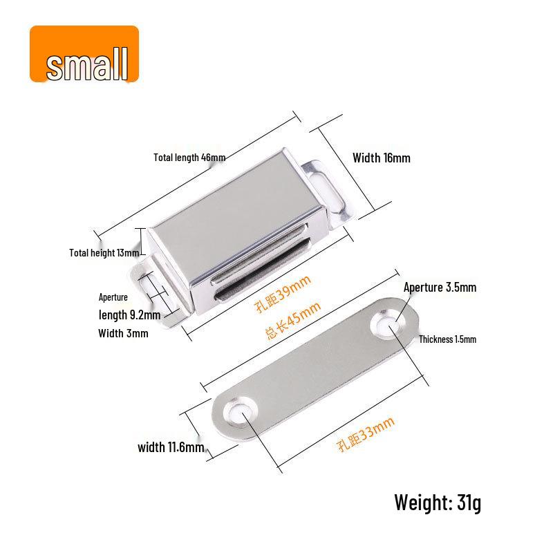 Stainless Steel Magnetic Cabinet Door Catch with Strong Adhesion