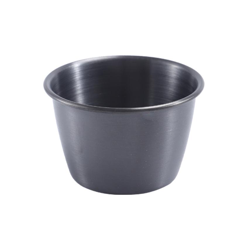 Stainless Steel Round Dipping Sauce Cup for Fries, Salad, and Seasoning