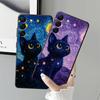 Rotating Starry Sky Cat Phone Cover Case for Samsung Galaxy A55 A37 A73 A51 A52 A36 A05 A23 A53 A17 A57 A15 A06 A25 A16 A50 A12