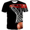 Basketball Sports T-shirt 3D Print Playground Outdoor Round Neck T Shirts Daily Casual Fashion Hobbies Cool Pattern Tee Tops