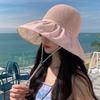 New summer beach hat seaside outing big eaves bucket hat breathable sunscreen sunshade ultraviolet sun hat