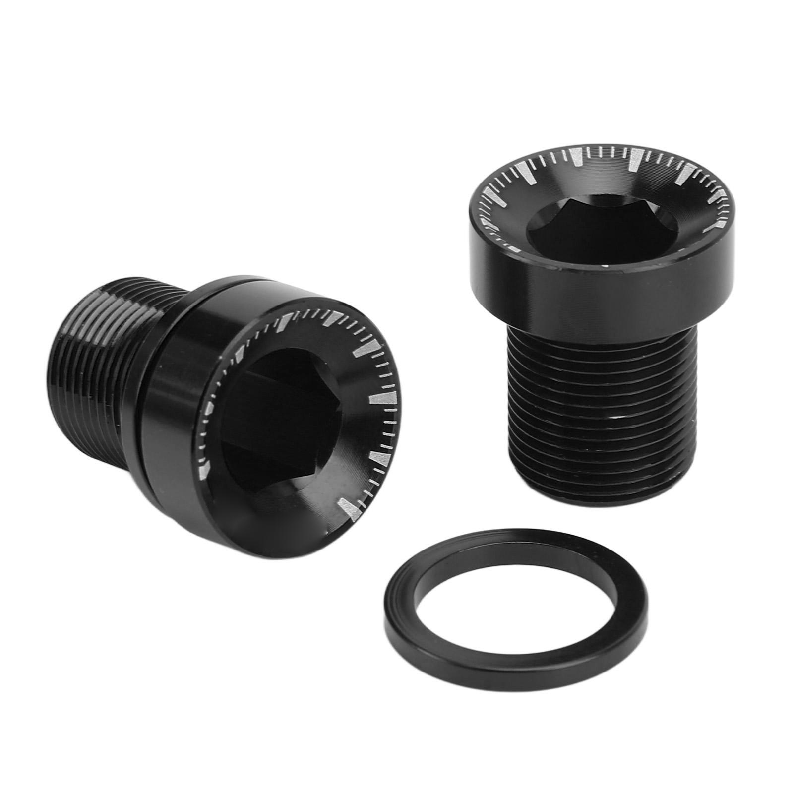 2Pcs Bike Crank Screw Spline Centre Shaft Aluminium Alloy High Strength Anticorrosion Sturdy Bike Crank Cover