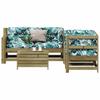 5 Piece Garden Lounge Set with Cushions Pressure Treated Pine Wood