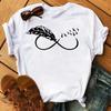 Watercolor Butterfly Heart Printed T Shirt New Women Black T Shirt Harajuku Cute Graphic Tee Shirt Ladies Casual FeUnisex Tops Tee