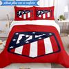 3PCS Atlético De Madrid S.A.D Printed Soft Bedding Set,Including 1pc Duvet Cover And 2pcs Pillowcases Perfect for Bedroom, Dormitory, Fan Gift