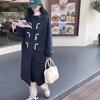 Long-haired Alpaca Double-sided Cashmere Coat for Women with Horn Buckle New Model Age-reducing Loose Woolen Coat