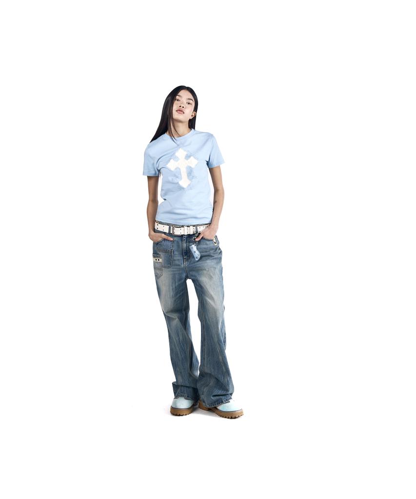 AAKAM Akm Cros2 Half Top (Sky Blue)