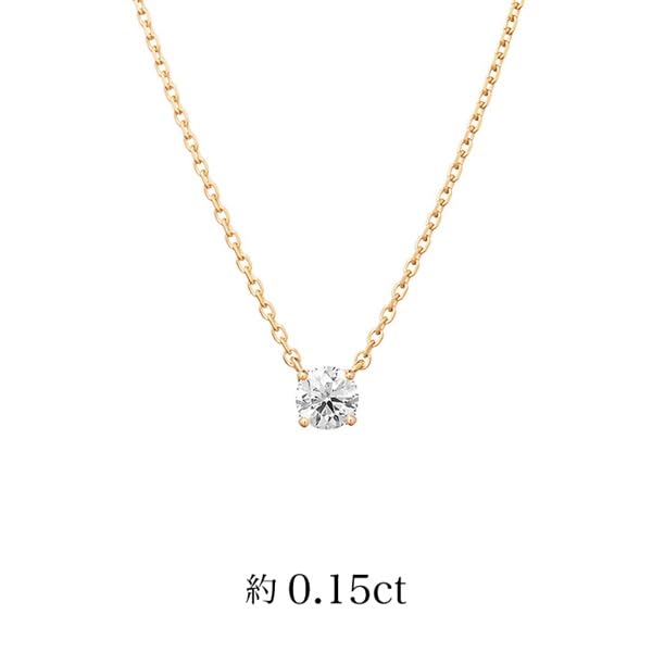 Diamond with Appraisal 18K Yellow 111911123006 [Official] 4℃ (Yondoshi) Necklace, Approx. 0.15ct, Card, Women's, Gold,