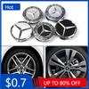Car Sticker 4PCS75MM Car Hub Center Cover for Mercedes Benz AMG W203 W206 W220 W205 W211 Car Wheel Center Hub Caps Benz Emblem T