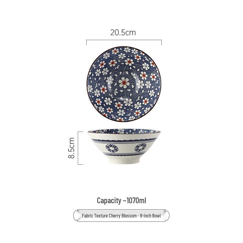 De'ou Star Light 8-inch Japanese-Style Ceramic Bowl
