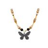 New chinoiserie butterfly beaded necklace women's fashionclassy accessories ethnic style retro decorative clavicle chain