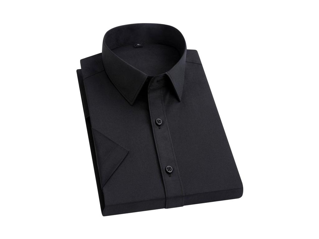 2025 Men's Business Short Sleeve White Shirt - Summer Plus Size Workwear
