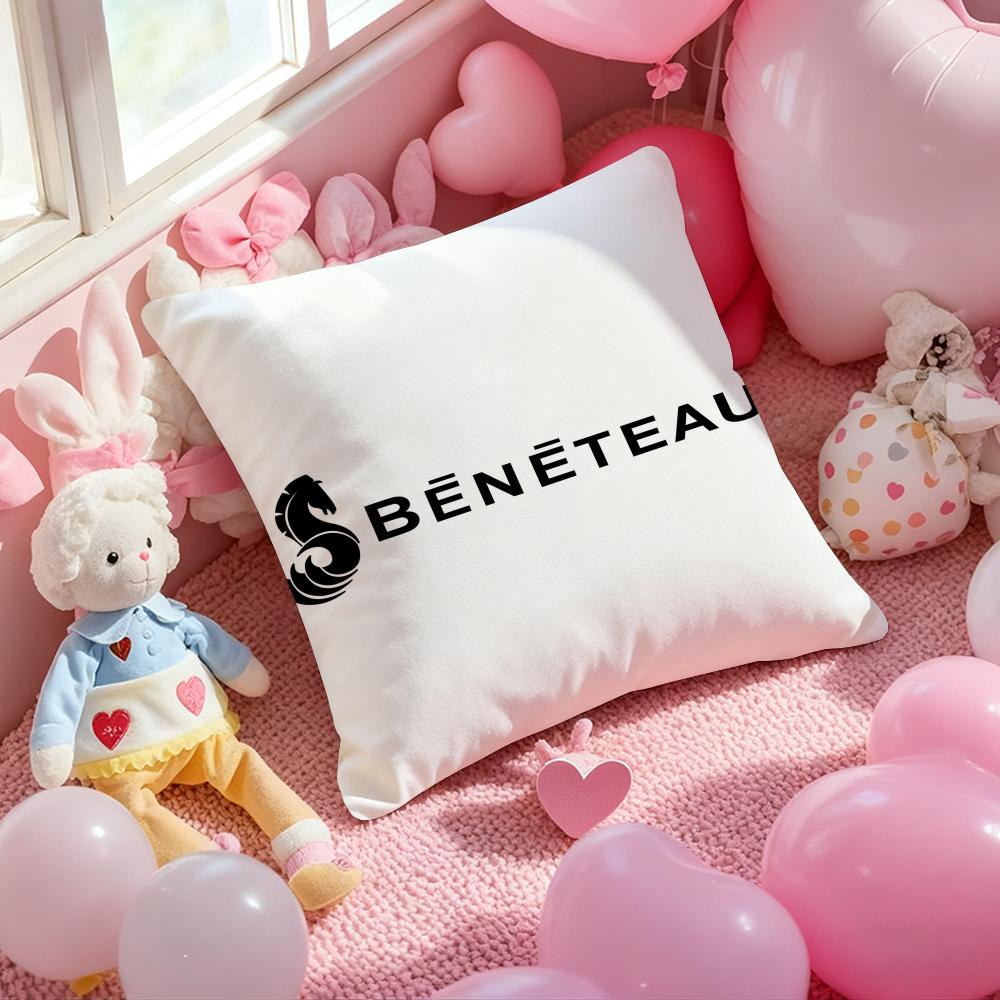 Cartoon B-BeneteauS Y-Yachts Pillow Case Soft Plush Fabric Double-Sided Printed Cushion Cover Warm Winter Sofa Pillow Case