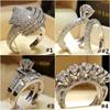 Fashion S925 Silver Plated Engagement Rings for Women Creative Simulated Zircon Wedding Band