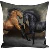 Throw Pillow Case 45x45 Animal Print War White Horse Cushion Cover Sets for Chair Sofa Decorative Home Farmhouse Decor