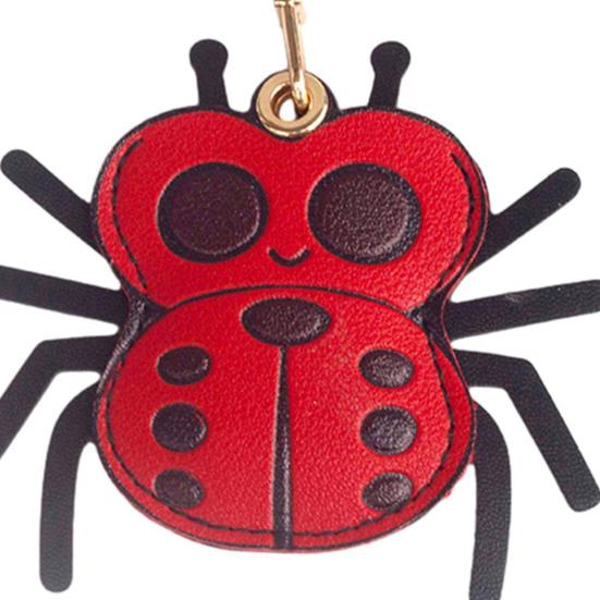Cartoon Spider Leather Keychain Pendant Creative Spider-Shaped Card Holder Access Card Protective Cover Cute Key And Bag Decoration for Bags Backpacks
