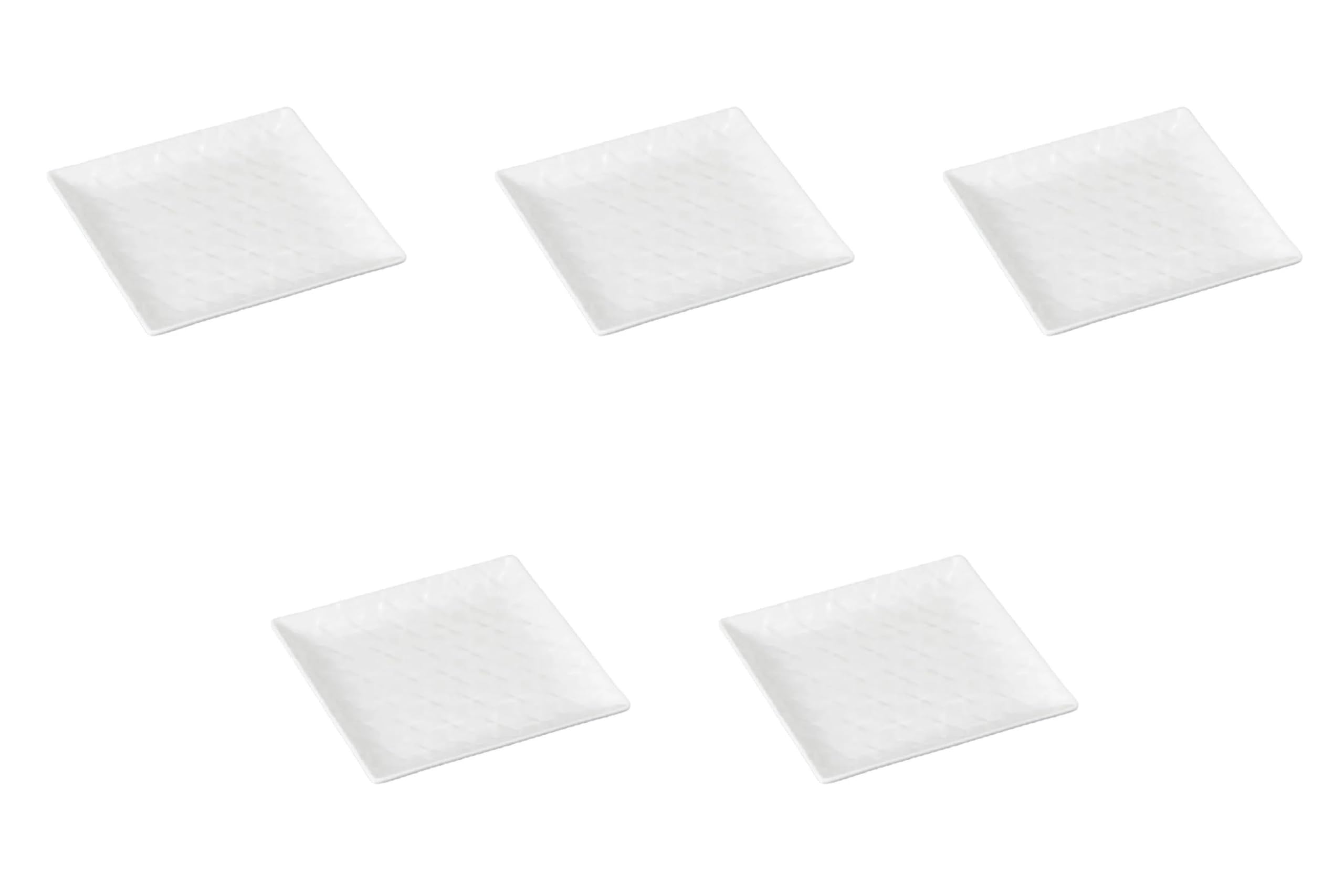 

Set of 5 White Square Plates x x Small Square Plates by Setomonohonpo [17.3 17.3 1.8 cm] белый