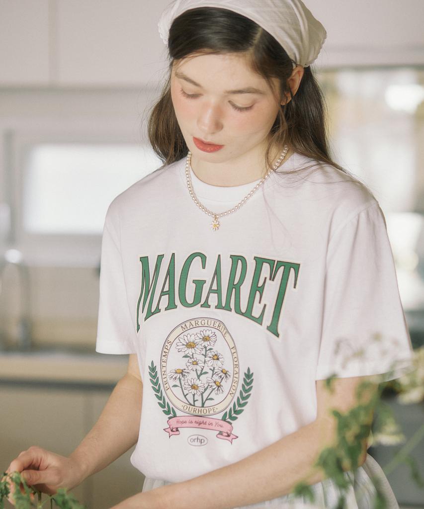 OURHOPE Margaret Artwork T-Shirt - White