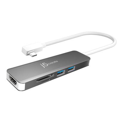 J5create Gen2 Mini Docking Station 4K HDMI Scocca in Alluminio Connettore Compatibile con Compatibile con Surface Book USB-C 3.1 USB3.1Gen2USB-A UHS-I