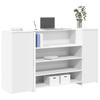 White Reception Desk 180X50X103.5 Cm Glued Wood