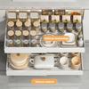 2 Pack Pull-Out Kitchen Storage Rack Tray Organizer Kitchen Storage Rack Cabinet Slide Out Expandable Under Sink Spice Drawer