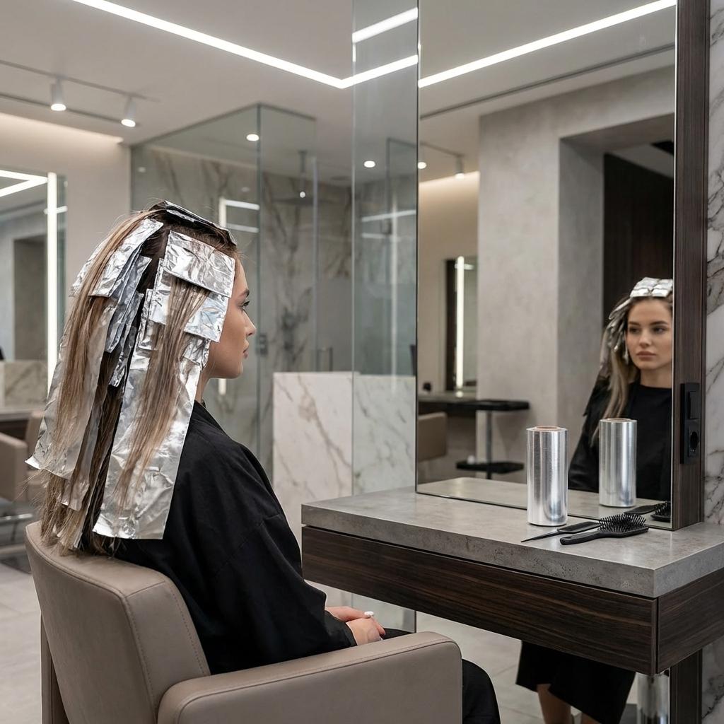 Aluminum Hairdressing Foil for Dyeing Hair Strands In a Roll 800G