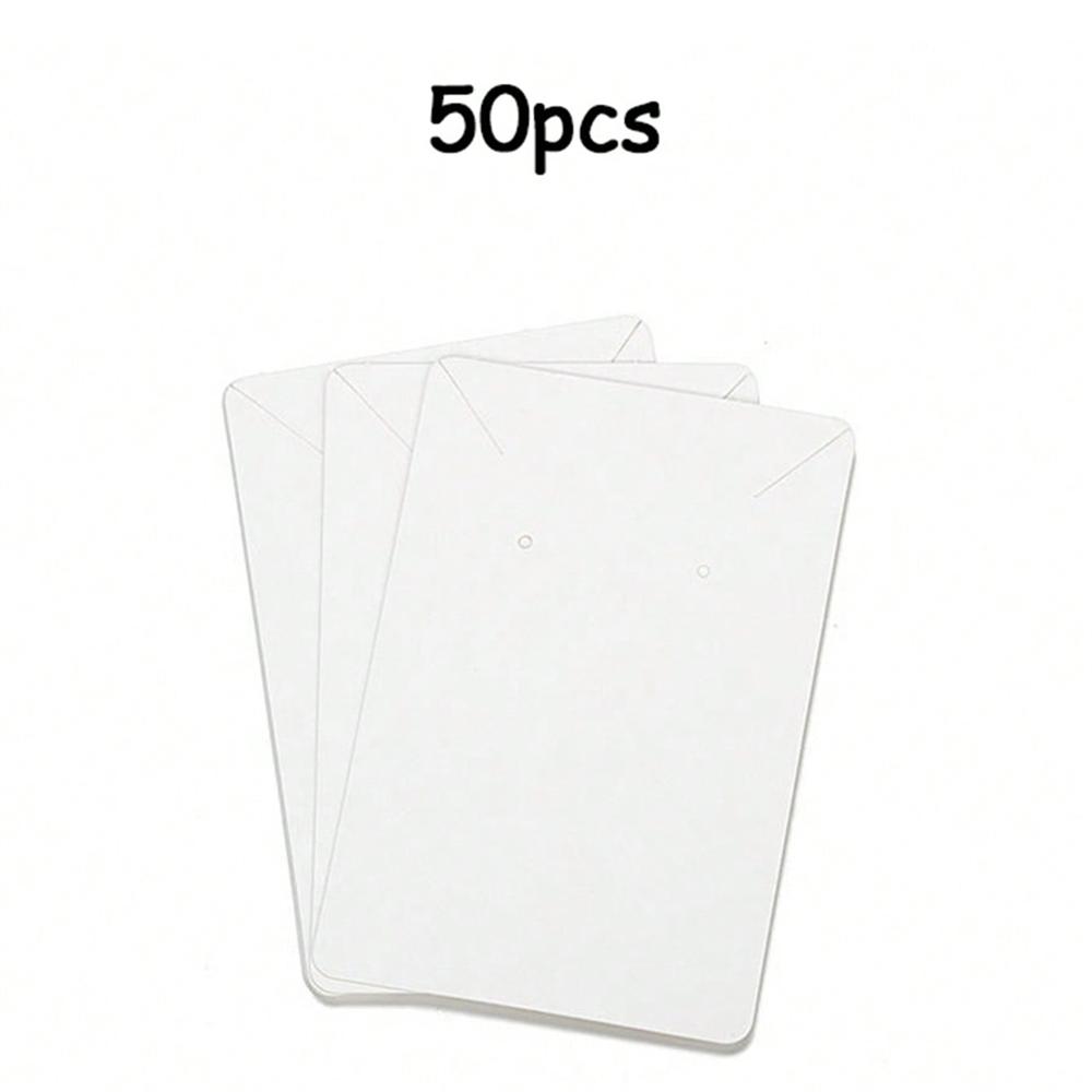 

50pcs Necklace Earrings Ear Studs Packaging Card Blank Jewelry Display Card Kraft Paper Card For Jewelry Packaging