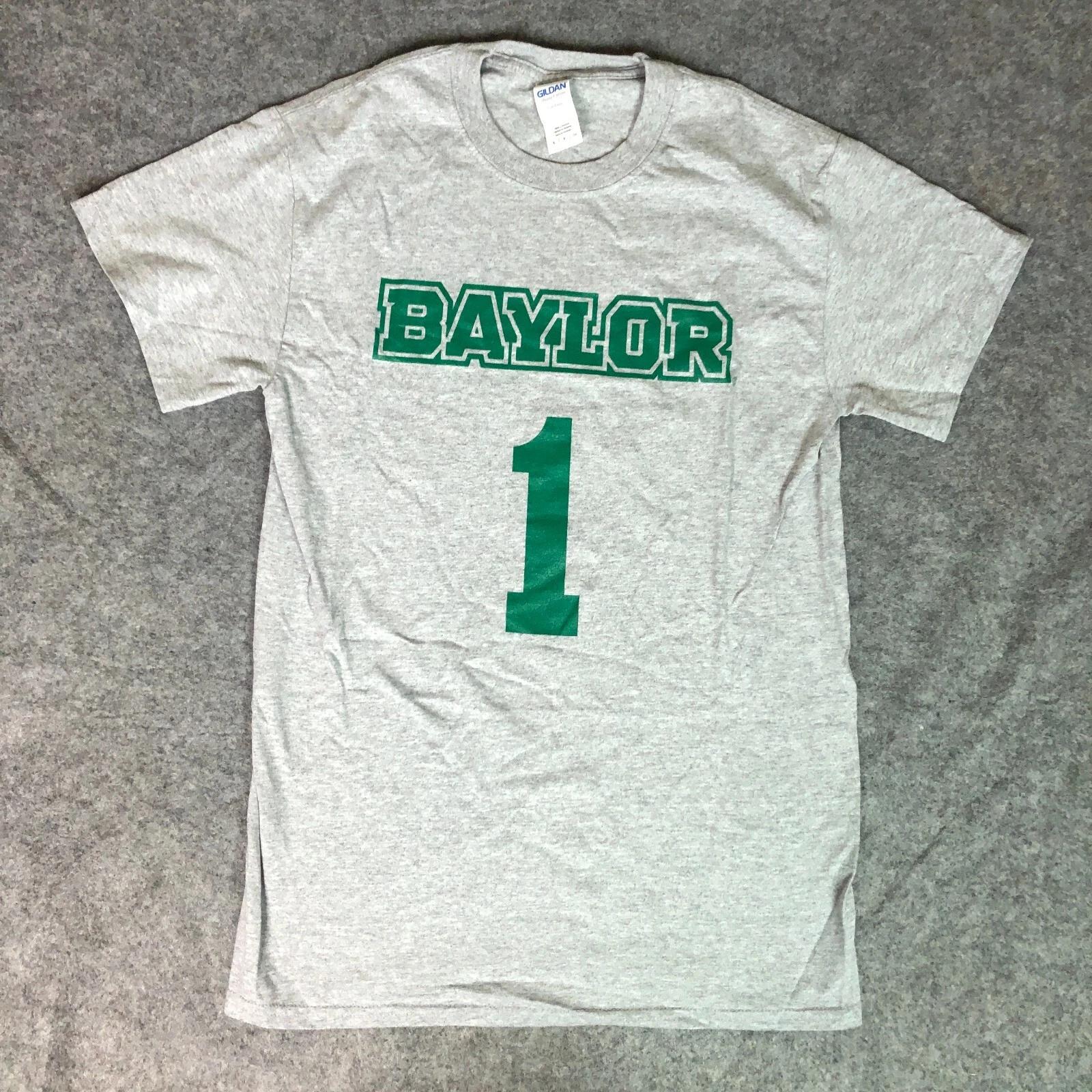 

Baylor Bears Mens Shirt Small Gray Green Short Sleeve Tee Hurd NCAA Basketball B 2XL