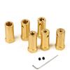 Hex Brass Shaft Coupling Bore 3/4/5/6/7/8mm Length:30mm Motor Connector for Car Wheels Tires RC Car DC Motor DIY Robot