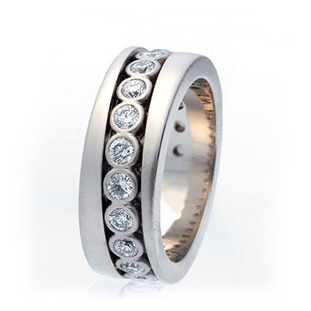 

Новые обручальные кольца классического дизайна для пар с блестящими круглыми белыми цирконами, неподвластные времени стильные женские/мужские украшения 6