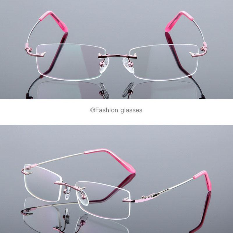 

Очки для коррекции близорукости из титанового сплава без оправы, квадратные, с защитой от синего света, женские, мужские, безободковые, по рецепту от 0 -0.5 -0.75 до -6.0 Myopia -6.0