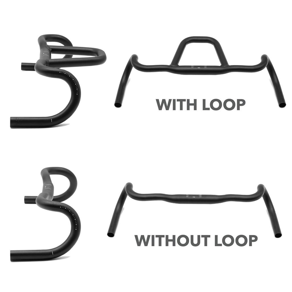 REDSHIFT Kitchen Sink Handlebar without Loop for and Commuter Aluminum Drop with 20mm of 53cm Width Road, Gravel, Touring, Bikes, Bar, 31.8mm Clamp,