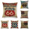 Retro Emblem Letter Pattern Digital Printing Short Plush Pillow Covers For Car Sofa Office Cushion Cover Home Goods 60X60Cm