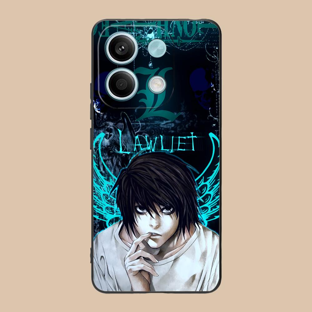 Death Note L Lawliet Mobile Phone Case for Xiaomi 15 14 13 12 Mi 11 T Ultra Lite Pro S X 5G Colorful Printing Cover Cover Pretty
