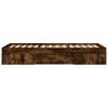 Bed Frame Without Mattress Smoked Oak 90x190 Cm Wood Based Material