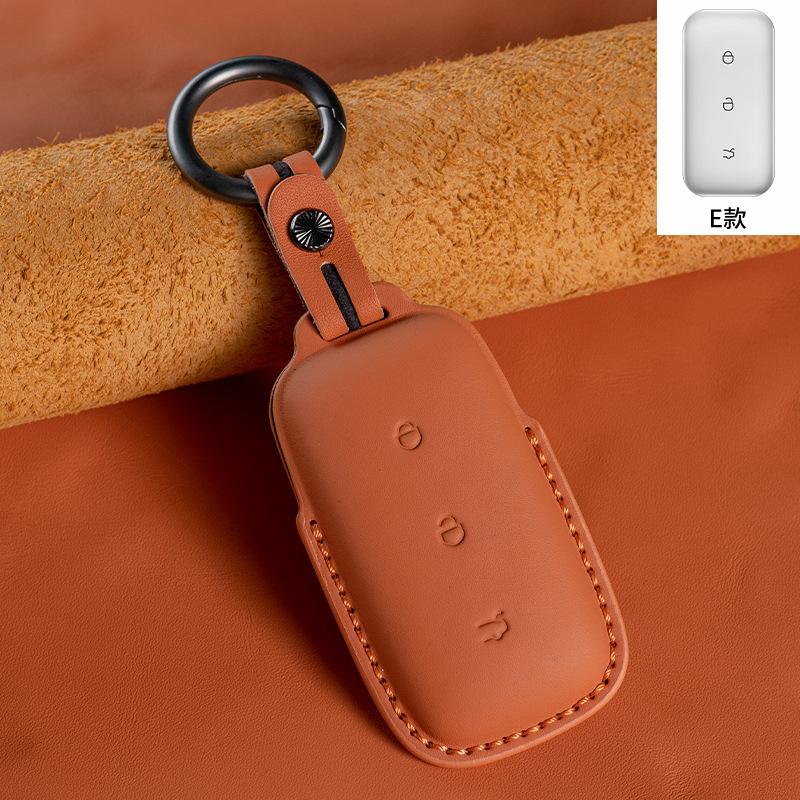 For Geely Emgrand Monjaro Xingyue L Boyue Binyue Binrui Vision X6X Leather Car Key Case Fob Cover Auto Key Protector Accessories