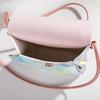 Women  Laser Cover Ring Hasp Crossbody Bag Ladies Coin Phone Shoulder Bag Solid Color Shoulde