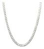A 925 silver plated necklace with a textured finish, ideal for men with beards; the links are 5 millimetres wide.