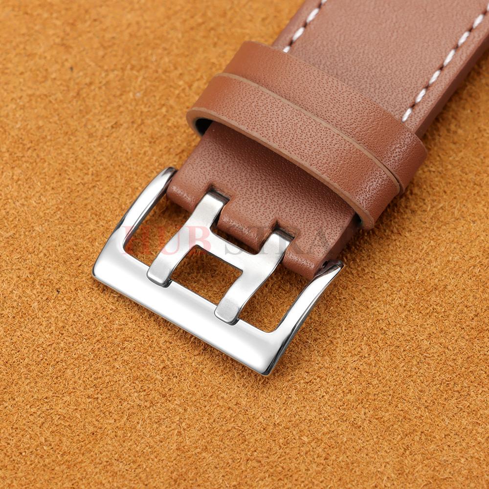 20 22mm Genuine Leather Watch Strap for Hamilton Khaki Aviation Field Navy H70595593 H77616533 Business Watchband Men Wristband