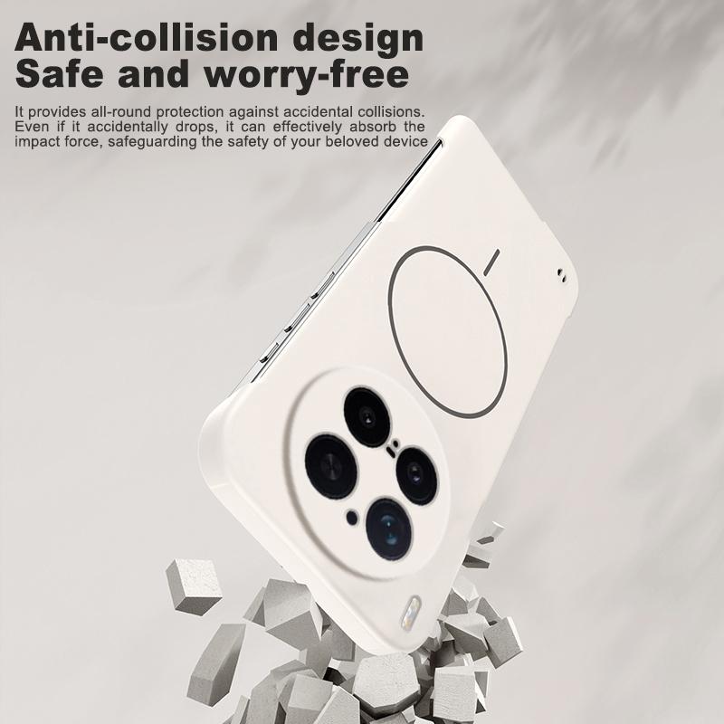 For Magsafe Frameless Case For VIVO X300 Pro Ultra Thin Hard PC Frosted Wireless Charging Shockproof Back Cover for VIVO X300Pro