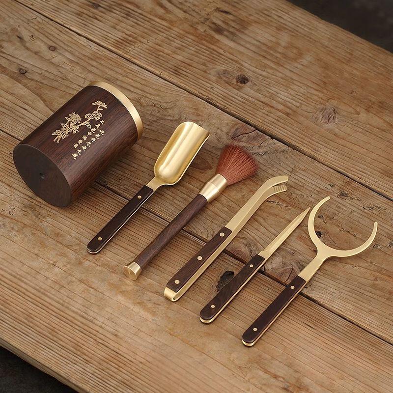 Ebony & Brass Tea Ceremony Tools Set