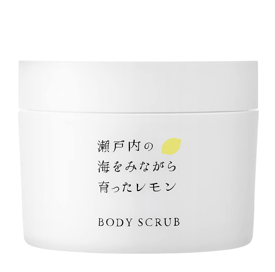 Daily Aroma Setouchi Lemon Body Scrub Made in Japan with Lemon Essential Citrus Moisturizing Body and Natural Salt for a Moisturizing Massage (300g)
