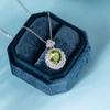 S925 Silver Necklace with Natural Gemstone/Garnet Pendant, Luxury Crystal Jewelry for Women