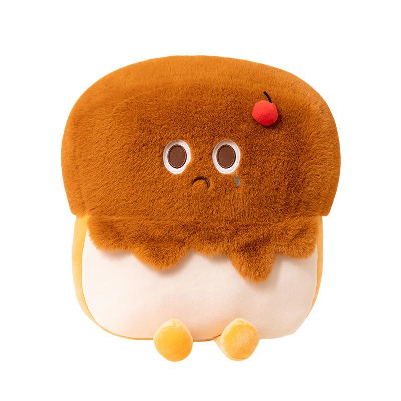 Charming Cartoon Jasmine Cake Plush Pillow: Chocolate Strawberry Bread Doll Sofa Cushion