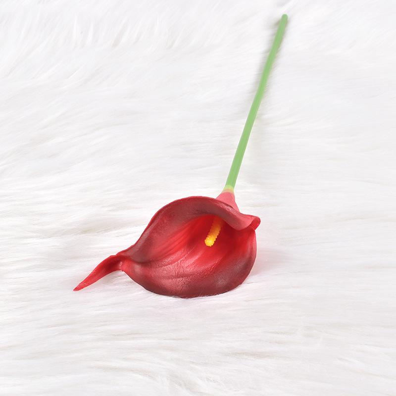 Mini PU Calla Lily Artificial Flowers for Home Decor and Photography Props