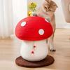 Mushroom Cat Toys Wear-resistant Cats Scratching Column Toy Cute Red Umbrella Pet Climbing Frame Vertical Grinding Claw Supplies