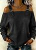 2026 Women's One-Shoulder Strap Long Sleeve Top for Spring, Summer, and Autumn