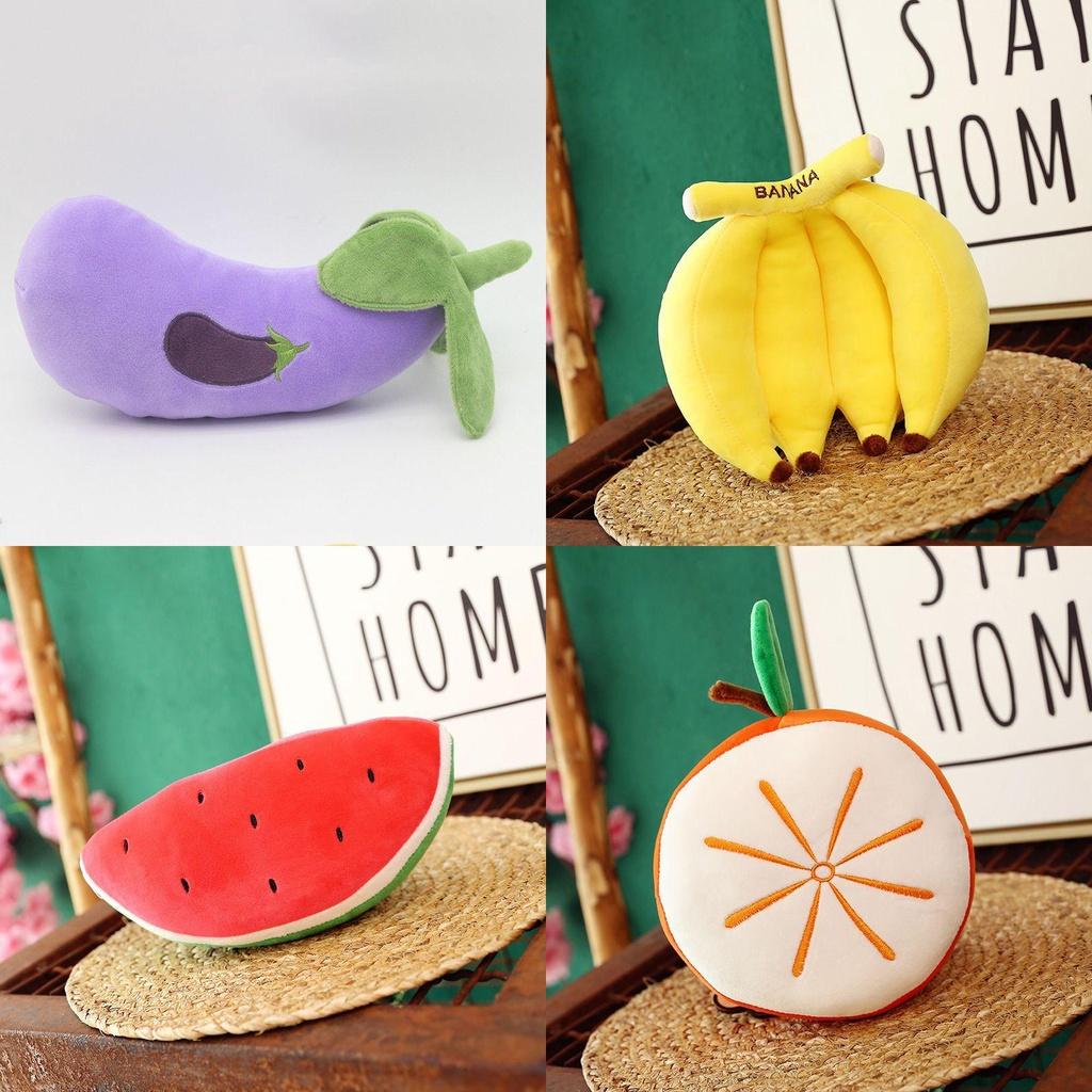 High-quality Fruit Vegetable Plush Dolls With Keychain Adorable Comfortable Realistic