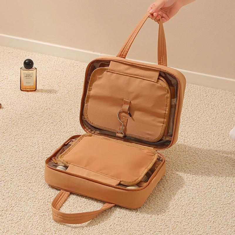 Neue Hängende Kosmetiktasche für Damen Tragbarer Aufbewahrungs-Make-up-Organizer Große Kapazität Reise-Kulturbeutel