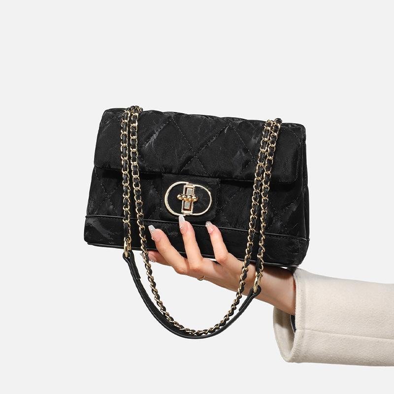 Bag Leather Light Luxury Women S Bag High-End Atmospheric Versatile Commuter Chain Shoulder Crossbody Bag